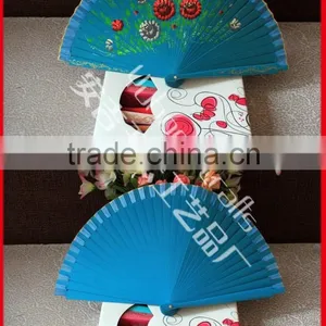 Advertising Wood Fabric Fan Wholesale thumbnail-1