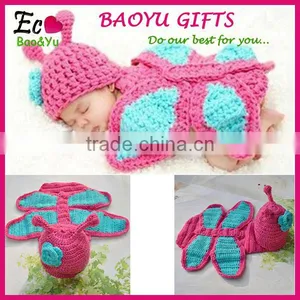 Photo Prop Knitted Baby Set Clothing Butterfly Shape Baby Clothing Sets thumbnail-1