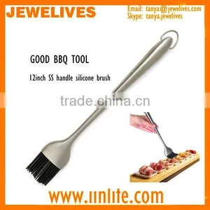 Amazon Hot Sale 12inch Long Stainless Steel Handle Silicone Basting Brush thumbnail-1
