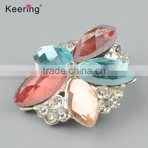 Keering-made Vogue Colorful Resin Horse-eye Flower Rhinestone Buttons Wholesale WBK-1461 thumbnail-3