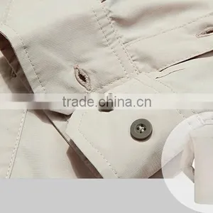 ZX Dual Function Men Shirts Outdoor Khaki Color Fishing Quick-dry Shirts With Long Sleeve thumbnail-6