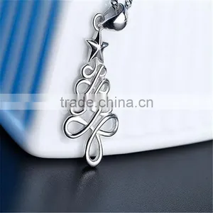 Christmas Gift 925 Sterling Silver Hang Christmas Trees Pendant thumbnail-4