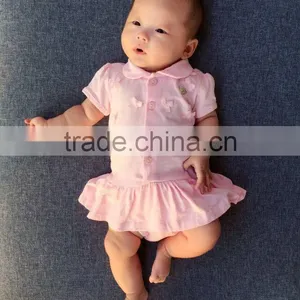 Newborn Baby Clothes Short Sleeve 95% Cotton Wholesale Baby Rompers For Summer thumbnail-3