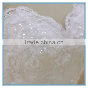 High Quality V-neck Ball Gown Beaded Bride White Wedding Dresses China thumbnail-5