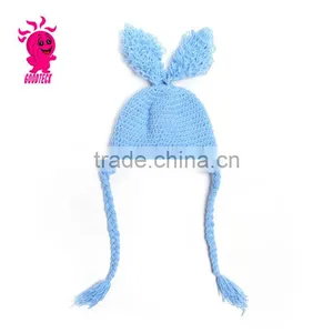 Hot Sale Lovely Rabbit Baby Wool Hats, Color Matching Hats thumbnail-3