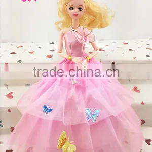 2016 Best Selling Beautiful Handmade Long Doll Clothing Barbie Doll Girl Dress thumbnail-2