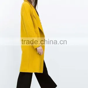 Popular Yellow Color Casual Design Winter Season Lady Coat thumbnail-3