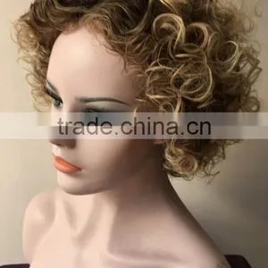 2016 Hot Sale Top Quality Human Hair Full Lace Wig Women Small Wig Explosion Head Cap,Curly Wig Caps thumbnail-4