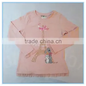 OEM 100% Cotton Children Girls Long Sleeve Shirt, Girls t Shirts With Printing thumbnail-1