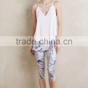 Newest Design High Quality Fitness Women Sport Leggings Digital Print Leggings thumbnail-3