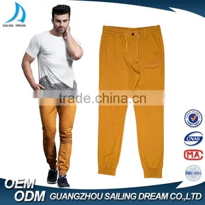 Wholesale Elastic Hem Brand Name Harem Mens Chino Pants With Small Side Pocket thumbnail-1