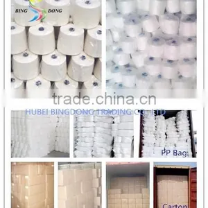 High Quality 100% Cheapest Fiber Sinopec Yizheng Ring Spun Polyester Yarn thumbnail-5