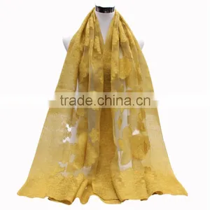 2017 New Arrival Fashion Plain Color Women Hijab Silk Scarf thumbnail-4