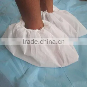 Disposable White PP Non-woven Anti-dust/oil Proof Boot Cover With Elastic thumbnail-1