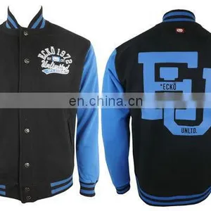 Varsity Letterman, College Baseball Cotton Jacket With Leather Sleeves thumbnail-4
