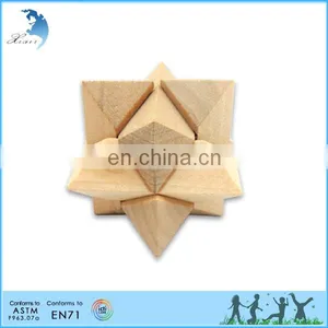 High Quality 3d Wooden Intellectual Cube Puzzle for Kids thumbnail-1