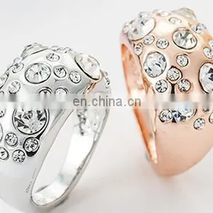 White Gold Plated CZ Diamond Wedding Rings 7mm Women Fine Jewelry Zirconia Crystals Engagement Rings Top Quality Alloy Ring thumbnail-6