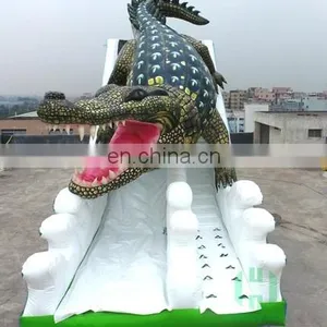 Jurassic Park Strong PVC Inflatable Dinosaur Long Water Slide Giant Inflatable Kids Slide Track thumbnail-1
