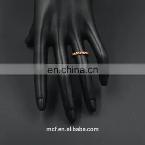 MCR-0046 Fashion Latest Gold Novel Lucky Stone Finger Ring thumbnail-2