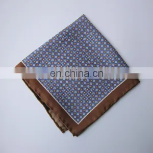 100% Silk Pocket Square With Hand Rolled Hem thumbnail-1
