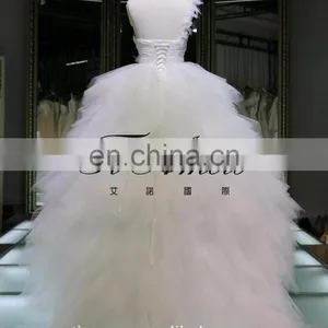1A873 One Shoulder Ruche Sleeveless Ball Gown Evening Dress New Design 2016 thumbnail-2