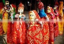 10 PAIR RAJASTHANI INDIAN BIG Puppets DECORATIVE HOME Decor Kathputli RARE Vintage DOLL COUPLE HOME DECOR ART Ethnic Door Hangin thumbnail-3