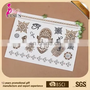 Wholesale Eco-friendly Tattoo Flash Women Sexy Gold Foil Flash Tattoo thumbnail-5