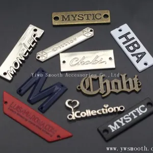 Wholesale Fashion 3D Logo Brand Garment Custom Metal Clothing Label thumbnail-3