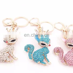 Customized Lovely Fox Shaped Metal Keychain For Bag Pendant thumbnail-2