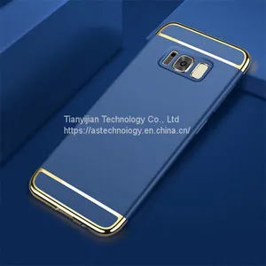3 In 1 Gold Plating Matte Hard PC Phone Case Cover For Samsung Galaxy S6 S7 S8 thumbnail-1