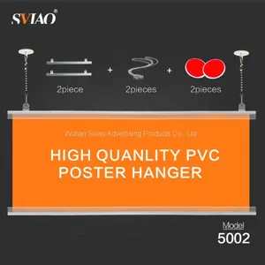 High Quality Snap Rails PVC Material Poster Hanger Clip For Poster Hanging With 26cm,40cm,45cm,55cm,60cm,80cm,100cm,120cm thumbnail-1