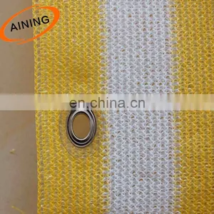 10X12ft Yellow White Sun Shade Screen Mesh thumbnail-1