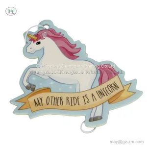Double-side Printing Animal Pattern Also OEM Any Design You Like Aroma Paper Car Air Freshener thumbnail-1