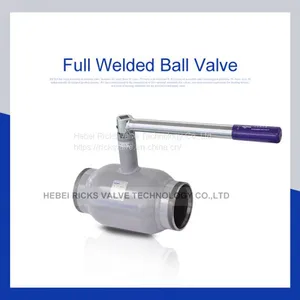 DN15 DN25 DN50 DN65 DN80 DN100 Full Bore Carbon Steel All Welded Ball Valve thumbnail-1