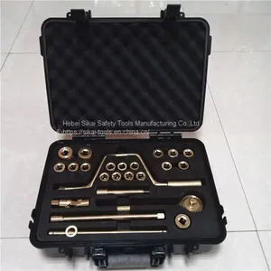 Non Sparking Hand Tools Aluminum Bronze Alloy 1/2 Inch Driver Socket Set thumbnail-1