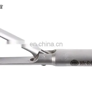 Geyi Autoclavable Laparoscopic Instruments 10mm Reverse Teeth Forceps With Stainless Steel Handle thumbnail-5