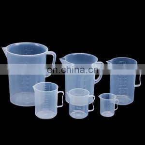 Laboratory Plastic Measuring Cup Handle Graduated Transparent Beaker thumbnail-3