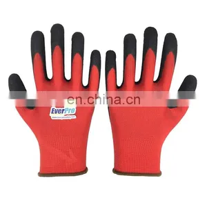 18Gauge Nylon Super Elastic Latex Sandy Coated Gloves For Industrial Protective Labor Hand thumbnail-1