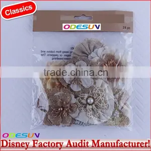 Disney Universal NBCU FAMA BSCI GSV Carrefour Factory Audit Manufacturer 1" Paper Flowers 6 Pack thumbnail-4