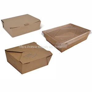 Disposable Cardboard Food Packaging Containers for Delivery Take Away Eco Friendly Packaging Boxes thumbnail-1