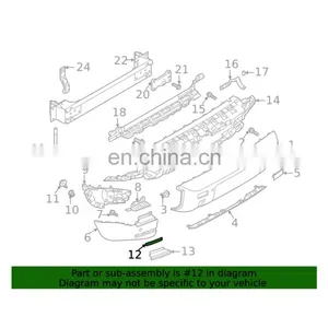 OEM LR129798 LR129797 Rear Bumper Small Bracket Moulding for Land Rover New Defender thumbnail-3