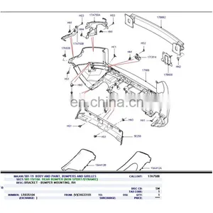 OEM LR035104 LR035105 Car Rear Bumper Bracket for Land Rover Range Rover Evoque Bumper Holder thumbnail-4