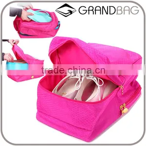 Wholesale Three Layer Large Capacity Waterproof Ladies Shoes Storage Bag for Travel or Trip thumbnail-1