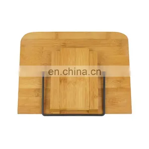 Bamboo Wood Modern Office Cooking Storage Bookstand Book Holder thumbnail-4