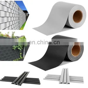 PVC Sichtschutz Streifen Doppelstabmatten Zaun Anthrazit Wind Sichtschutzfolie 450 Gramm thumbnail-1
