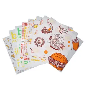 Low Price Sandwich Patty Burger Cooked Food Oil-proof Wrapping Paper News Paper Style Food Wrap Tissue Paper thumbnail-2