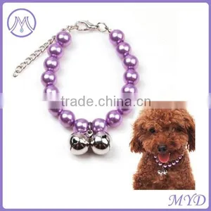 Fashion Animal Pet Jewelry Pet Cat Dog Blue Pearl Crystal Dog Necklace thumbnail-3