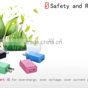 Single Usb to Wall Charger Home AC Charger US Adapter for Samsung Iphone thumbnail-5