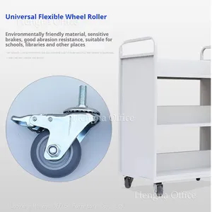 Multi-Functional Minimalist Office Design Book Cart | Modern Aesthetics for Workspace & Home | Fusion of Form & Function thumbnail-4