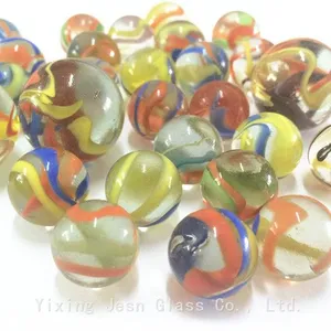 Wholesale Glass Beads Marbles 16mm 25mm Colorful Glass Beads Fishbowl Decorative Beads Craft Ball thumbnail-1